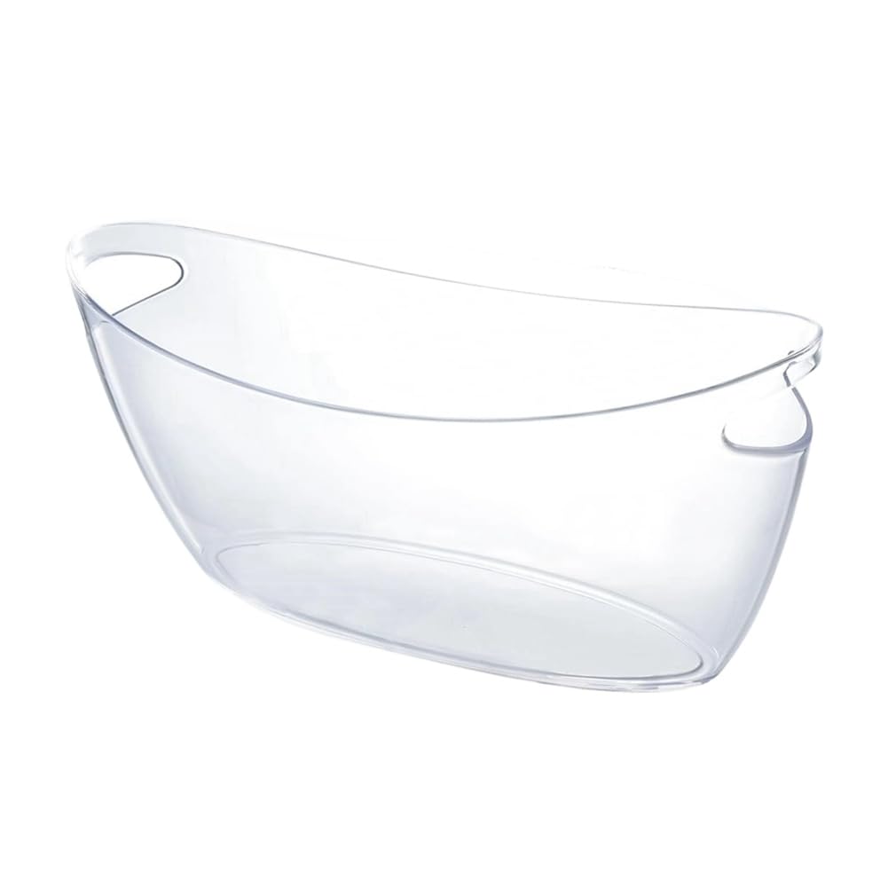 Hndhbfgrt Clear Acrylic Ice Bucket 5L Large Ice Cooler Tub with Scoop for Home Bar Party for Champagne Wine Beer Drink Storage