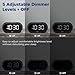 uscce Small Digital Clock for Bedroom: 6 Dimmable Brightness 4 Alarm Volume - Plug in Clock with Easy Operation for Bedside Desk