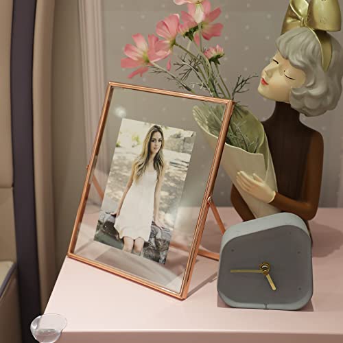Ahago Floating Picture Frame (Rose Gold, 8"X10") , For Multiple Photo Sizes (7X9, 6X8, 5X7), Vertical Adjustable Tabletop Photo Frame, Classy Gift Choice For Halloween, Thanksgiving, Christmas, Home Or Wedding Decoration #TOP5