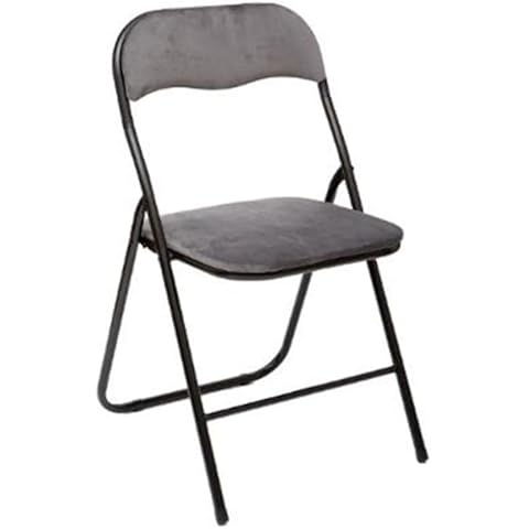Chaise Pliante Velours Gris Cover