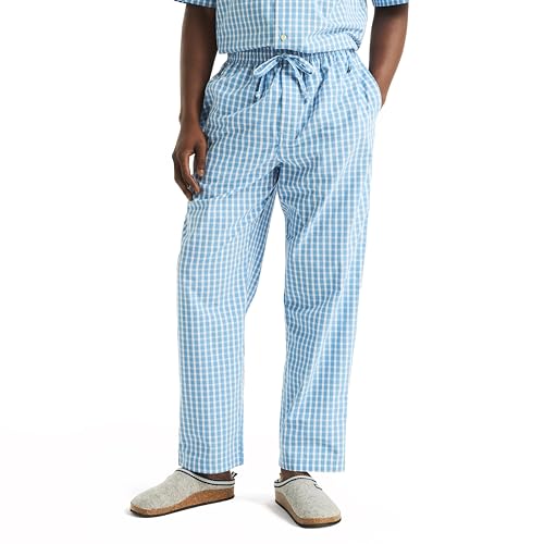 Image of Nautica Men's Nautica Sustainably Crafted Plaid Poplin Sleep Pant