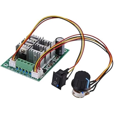 ICQUANZX DC 5V-36V 15A 3-Phase Brushless Motor Speed Controller Motor Control Board CW CCW Reversible Switch Motor Driver Control Regulator Module Cover