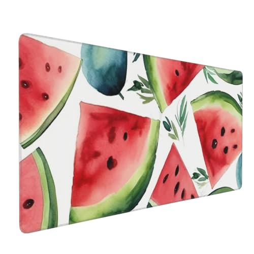 Tapis de souris grand format antidérapant pastèque pour protéger votre bureau des rayures