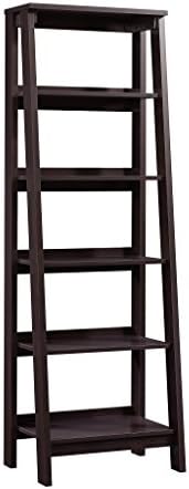 Sauder Trestle 5 Shelf Bookcase, Jamocha Wood finish