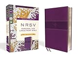NRSV, Personal Size Large Print Bible with Apocrypha, Leathersoft, Purple, Comfort Print