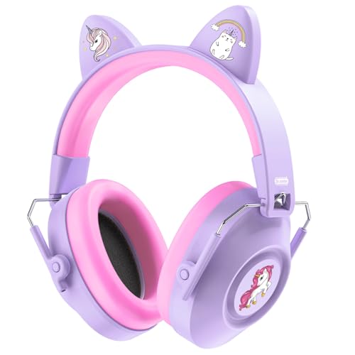 Image of Dr.meter Kids Ear Protection Ear Muffs: 32dB SNR Noise Cancelling Headphones for Kids, Adjustable Noise Reduction Hearing Protection for Autism Sensory, Fireworks, Concert w /Fun Stickers