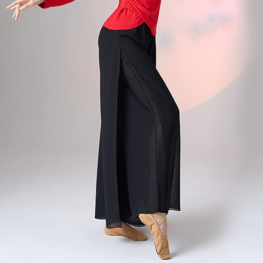 Amazon | [Yolrky] レディース ワイドパンツ シフォン ダンス