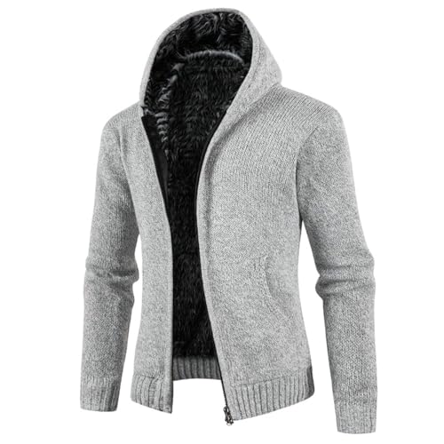 Pull d'hiver épais homme veste chaude polaire doublée et gilet à capuche