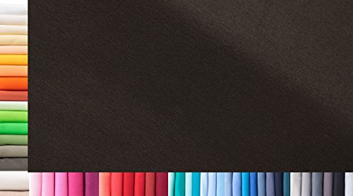 1buy3 Tejido de puños XXL por Metros|Doble: 75 cm Ancho|Simple: 150 cm Ancho|Color: 18 Marrón Caoba|0,25 m Largo|96% algodón, 4% elastán|más de 50 Colores a Elegir|Jersey