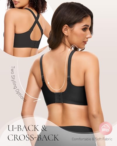 Image of Deep V Petal Bras for Women No Underwire Soft Wireless Bras Comfort Seamless Bralettes with Extender