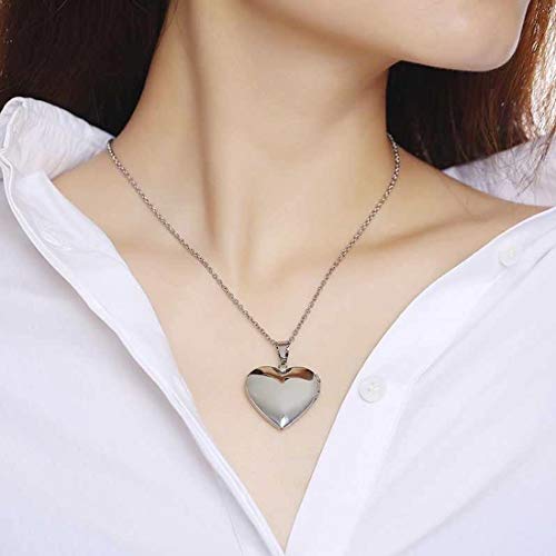 Heart Photo Locket Necklace for Valentine's Day