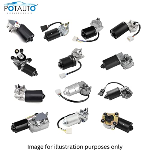 Image of Potauto Wiper Motor Spray Pump for Clear Visibility Compatible for Toyota INNOVA Rear |F715