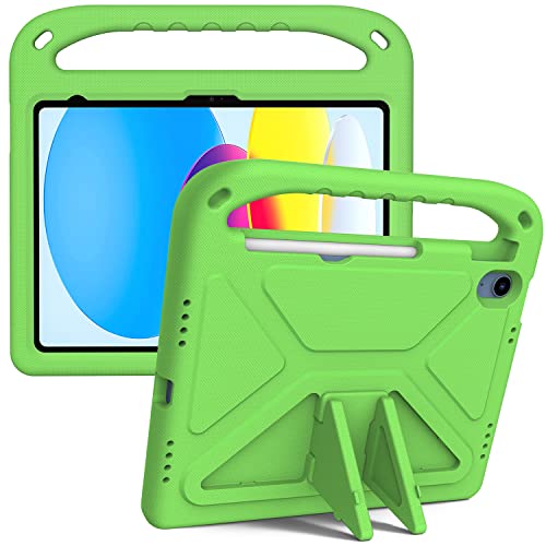 Protection iPad 10 2022 légère verte pour éviter les bris d'écran