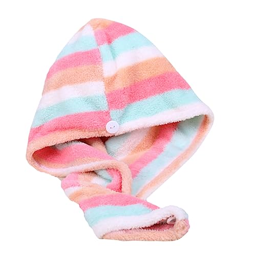 FRCOLOR Thick Hair Drying Cap Microfiber Hair Towel for Fast Drying Comfortable Wrap
