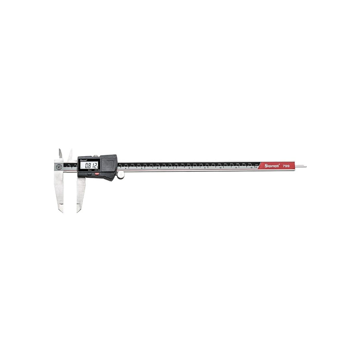 Starrett Electronic Caliper with SLC, Hardened Stainless Steel Body and Integrated Depth Rod - Turns Off Automatically, 0-6" Range, .0005" Resolution - EC799A-6/150 W/SLC
