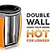 Insulated Coffee Mug with Lid (Set of 2) - Stainless Steel Camping Mug with Handle, Double Wall Metal Cup - BPA Free, Shatterproof, Dishwasher Safe (13.5oz)