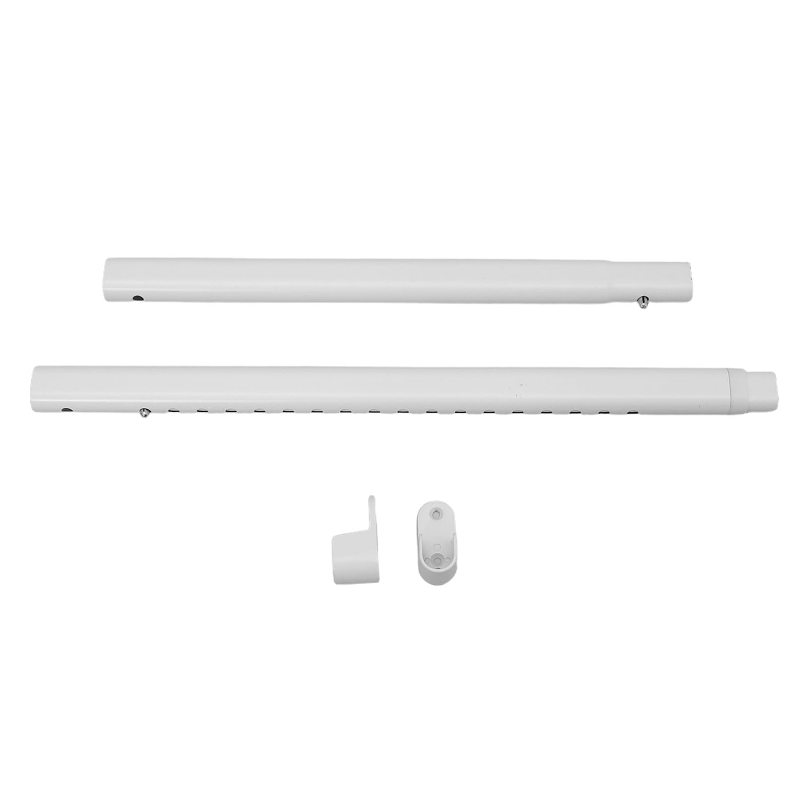 Barre de penderie réglable tube ovale blanc support dressing métal