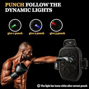 Smart Music Boxing Machine, Bluetooth Boxing Punching Game, Musical Workout Equipment, Wall Mount Home Trainning Boxing Target for Adult Kids with Storages, Gloves, Wristband Smart Music Boxing Machine Bluetooth Boxing Punching Game Musical Workout Equipment Wall Mount Home Trainning Boxing Target for Adult Kids with Storages Gloves Wristband