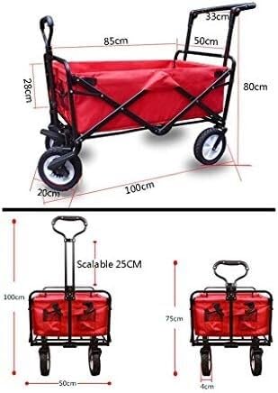 Einkaufswagen, faltbar, für den Garten, multifunktionaler Trolley für Camping im Freien, Strand und Handtransport – vielseitiger Allzweckwagen für einfaches Tragen – Bild 4