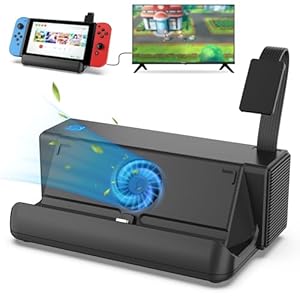 Switch Game Card Reader TV Docking Station for Switch/Switch OLED, Portable Switch TV Dock Charger Stand with HDMI Adapter/USB Port/Type C Charger Port(4 for Games, 4 for Storage)