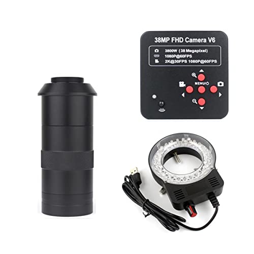 Microscope Adjustable Industrial Digital Microscope Camera LED Lights(100X 40MM)