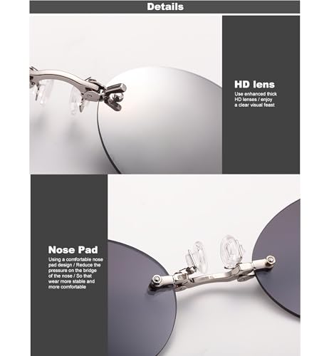 Clip Nose Sunglasses Men Round Glasses Matrix Morpheus Vintage Sun Style3