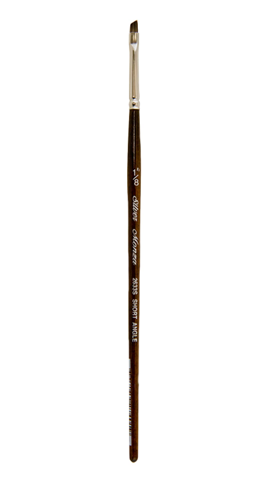 Silver Brush Limited 2633S Monza Angle Brush, Oil, Acrylic, and Watercolor Brush, Short Handle, Size 1/8