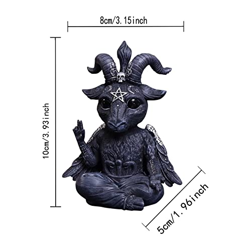 Nalyda Goat Satan Sculpture - Baphomet Sculptures Statue - Resin Black Satan Figurine Decoration - Religious Goat Baphomet Resin Statue With Exquisite Workmanship Ornaments For Home Office (A) #TOP1