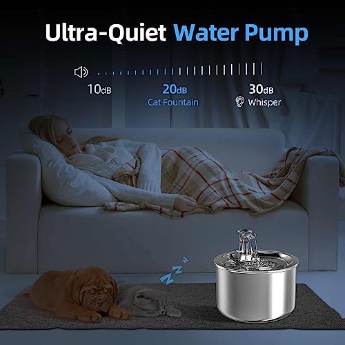 Fuente de Agua para Gatos de Acero Inoxidable 2L miniatura 4