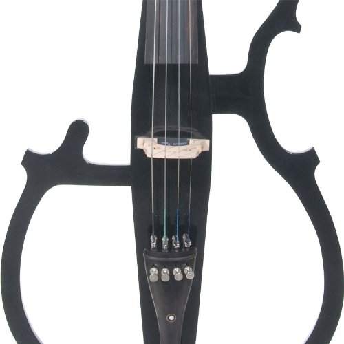 Cecilio Ceco-2Bk Ebony Electric Silent Metallic Black Cello In Style 2, Size 4/4 (Full Size) #TOP3
