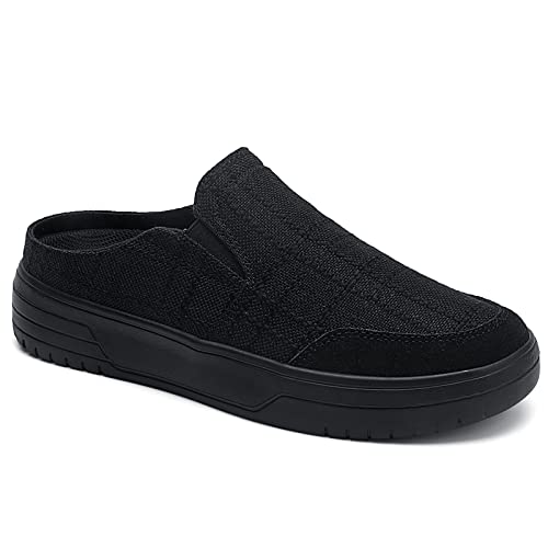 TIDU Orthopedic Shoes for Women with Arch Support Slippers Comfortable Slip On Loafers for Plantar Fasciitis Casual Walking Sneakers Black Size 9
