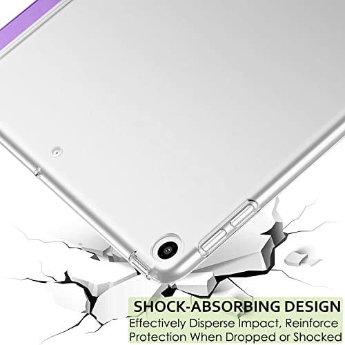 Image of DuraSafe Cases for iPad 10.5 Inch Air 3rd Generation [ Air 3 2019 ] A2152 A2123 A2153 MUUL2HN /A MUUK2HN /A MUUJ2HN /A MV172HN /A PC Lightweight Smart PU Leather Protective Hard Back Cover - Purple