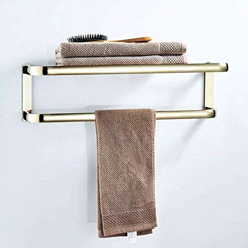 Étagère de rangement en laiton facile à installer pour salle de bain - 8