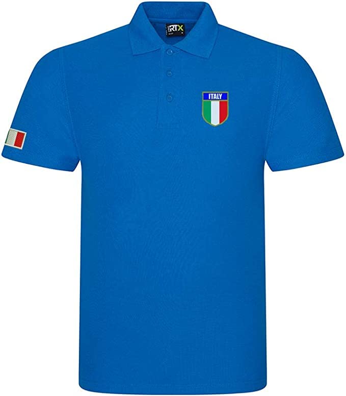 Super Lemon Italy Italian Adults Rugby Exclusive Retro Vintage Mens Womens Unisex Blue Polo Shirt