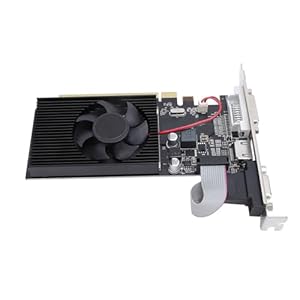 R5 230 2 GB Grafikkarte, GDDR3 64-Bit-Grafikkarte für PC-Spiele, HDMI-DVI-VGA-Ausgang, PCI Express 1,1 X 16 mit Lüfter, Computer-Grafikkarte für Büro und Spiele