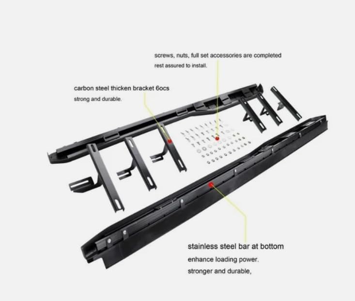 2PCS Running Boards with Brackets Side Step Nerf Bars Side Steps fits for Honda CRV CR-V 2017-2022(A)