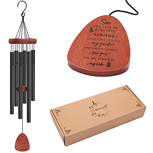 Memorial Wind Chimes For Loss Of Son Sympathy Gifts Beech Wooden Windchimes Memorial Windchime In Memory Of Loss Of Love One Remembrance Outdoor Garden Yard Patio Home Déco #TOP3