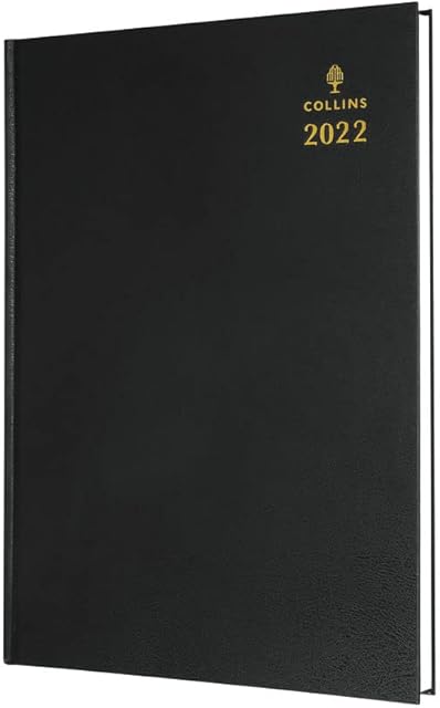 Collins Desk A4 Week to View 2022 Diary - Black