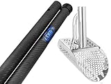CKG Sand Scoop for Metal Detecting Stainless Steel Shovel for Beach Underwater Treasure Hunting + Carbone Handle/Pole