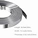 Metal Banding Strap, 304 Stainless Steel Strapping Band Coil, Banding Strapping Roll 1/2 in Width 95 ft Length, 0.02 inch Thickness, Rounded and Smooth Band Edges
