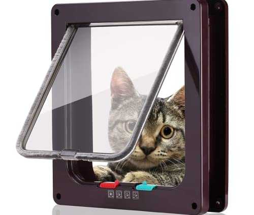 Pet Door For Cats And Dogs 4-Way Locking Extra Large Cat Door For Indoor Outdoor Doors #TOP2