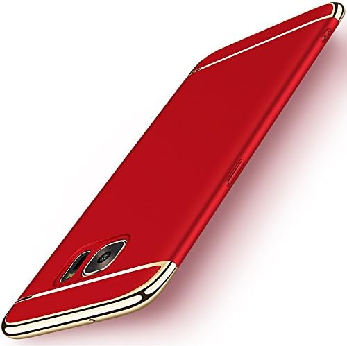 NAISU Galaxy S7 Edge Case, Galaxy S7 Edge Back Cover, Ultra Slim & Rugged Fit Shock Drop Proof Impact Resist Protective Case, 3 in 1 Hard Case for Samsung Galaxy S7 Edge - Red
