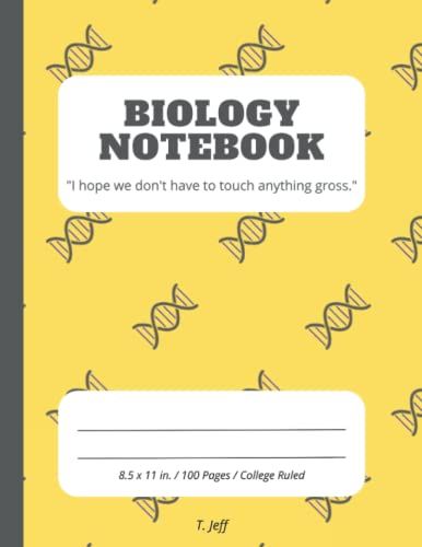 Biology Notebook: I hope we don't have to touch anything gross