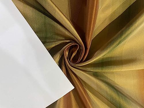 Taffetas de soie multicolore haut de gamme à rayures pour robes de créateurs d'exception