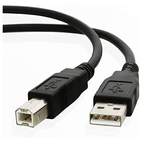 USB Cable for Printer, Scanner, External Desktop Hard Drives and Other PC / Mac Peripherals - Works with HP / Dell / Epson / Canon / Lexmark / Xerox / Samsung / Western Digital / Buffalo / Transcend / WD / Seagate / Clickfree / LaCie / Toshiba / Freecom / Iomega - USB A 2.0 Male to B Male Lead ( 1M / 3.3Ft ) Cover
