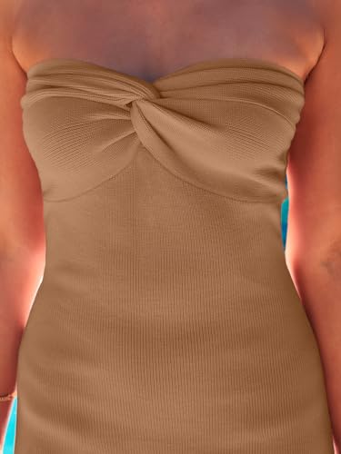 Image of LILLUSORY Women 2025 Summer Spring Corset Bodycon Midi Vacation Sun Dresses Sexy Baby Bridal Shower Wedding Long Maxi Beach Graguation Birthday Party Cocktail Cute Clothes Trendy Outfits Almond S
