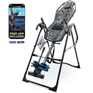 Teeter FitSpine X3 Inversion Table w/ Accessories for Back Pain Relief, Deluxe Easy-Reach Ankle Lock, FDA Registered, UL Safety Certified, 300 lb Capacity, Designed & Patented in USA