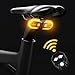 Eaarliyam Bike Turn Signals Waterproof Remote Control 5 Mode Bike Tail Light with Right & Left Light 600mAh 30lm USB Rechargeable Yellow & Red LED Rear Bike Light for Night Riding, Bike Brake Light