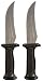 Star Power Halloween Weapon Fake Rubber Knife Black Grey 10 inches - Pack of 2