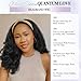 Quantum Love Yaki Curly Headband Wigs for Black Women - Kinky Straight Black Headband Curly Ends Synthetic Wear and Go Glueless Half Wig with Headbands Attached